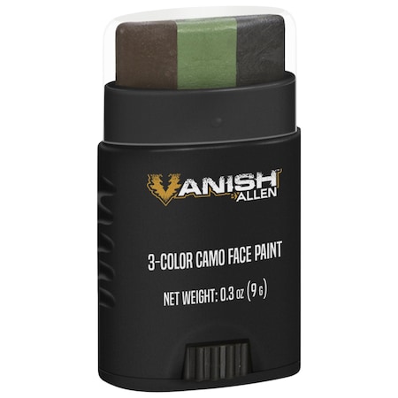 Vanish Camo Face Paint Stick, 3-Colors, Brown, Olive, & Black 6117
